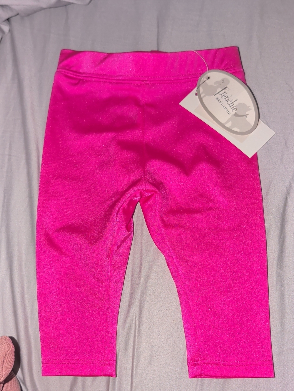 Frenchie Mini Couture Pink Leggings Baby Girl Size 6 Months NWT